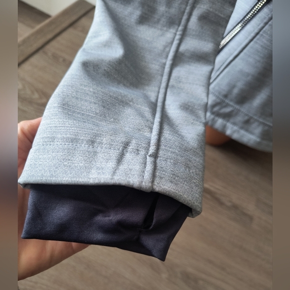 Light Blue Utility Jacket with Fitted Style and Stand-Up Collar - Picture 9 of 14